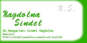 magdolna sindel business card